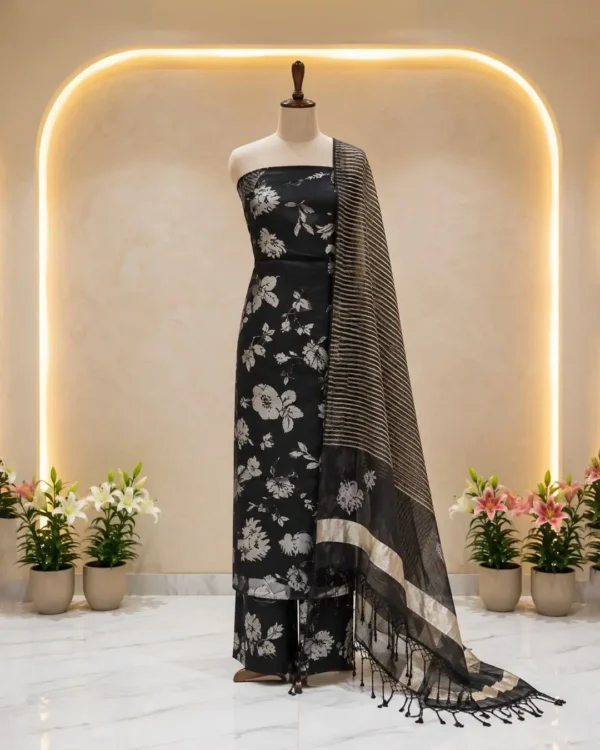 Black silk-blend suit