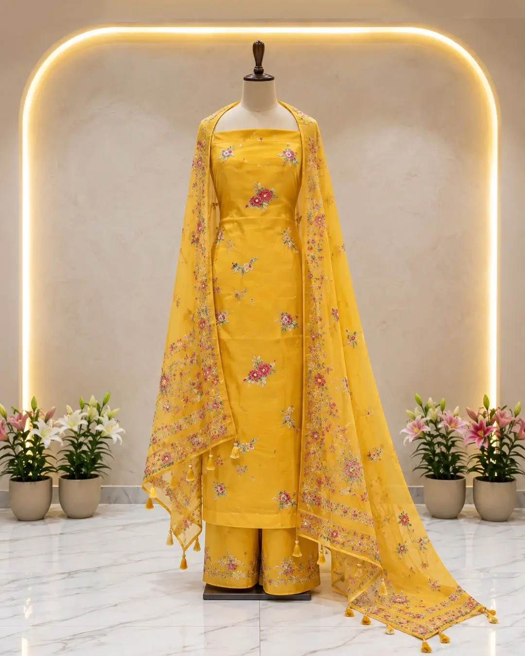 Bright Mustard yellow silk suit Bright Mustard yellow silk suit